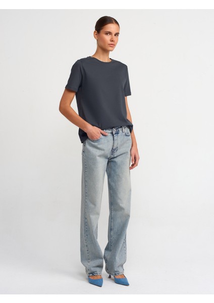 30740 Pamuklu T-Shirt-Antrasit modelleri