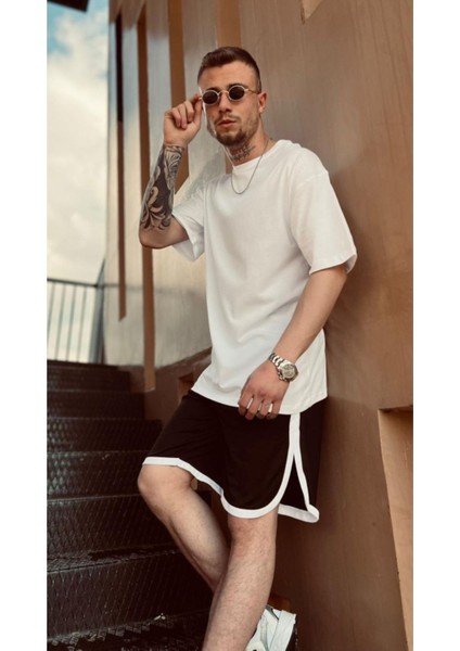 Erkek Beyaz Düz Oversize Tshirt modelleri