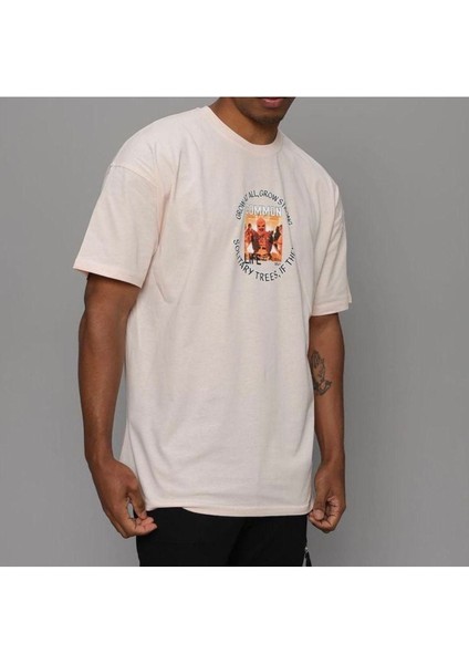Blacksokak Erkek Bej Common Baskılı Oversize Bisiklet Yaka Tshirt fiyatları