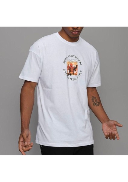 Blacksokak Erkek Beyaz Common Baskılı Oversize Bisiklet Yaka Tshirt fiyatları