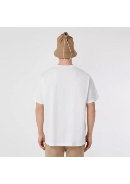 Erkek Beyaz Rıch And Chıll Baskılı Oversize Bisiklet Yaka Tshirt fiyatları