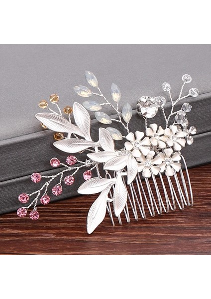 Mavi Beyaz Çinko Kaplama Düğün Saç Tarakları Kadınlar Için Gelin Saç Aksesuarları Saç Takı Gümüş Renk Inci Rhinestone Baş Takı Kadın Aksesuarları (Yurt Dışından) fırsatları