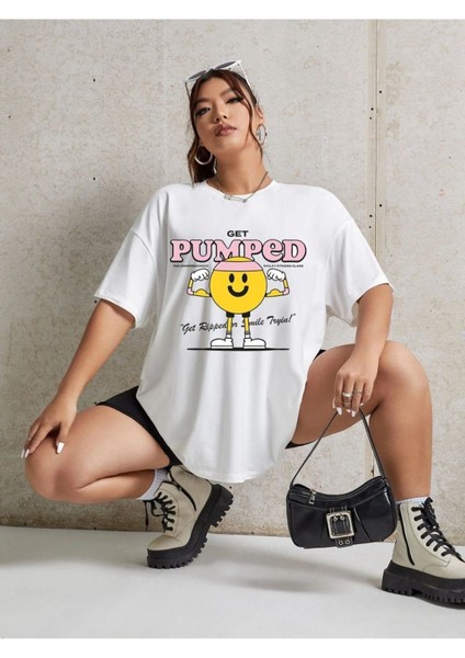 Kadın Beyaz Pumped Bisiklet Yaka Tshirt fiyatları