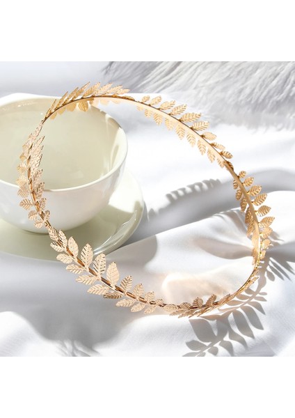 FG062 Retro Altın Varak Düğün Roma Gelin Yunan Kadın Saç Aksesuarları Gelin Başı Mücevher Bandı Kafa Tiaras Taç Takı Saç Çember (Yurt Dışından) fırsatları