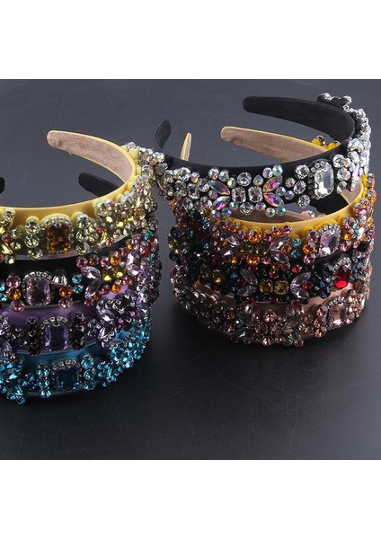 No.30 Boyutu Yeni Moda Barok Renkli Rhinestones Muhteşem Mizaç Taklidi Kafa Bandı Balo Seyahat Hediye Saç Aksesuarları 865 (Yurt Dışından)