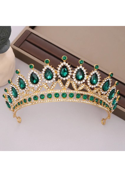 Gümüş Rengi Düğün Tacı Gelin Başlığı Altın Gümüş Renk Rhinestone Kristal Diadem Kraliçe Taç Prenses Tiaras Düğün Saç Takı (Yurt Dışından) indirimleri