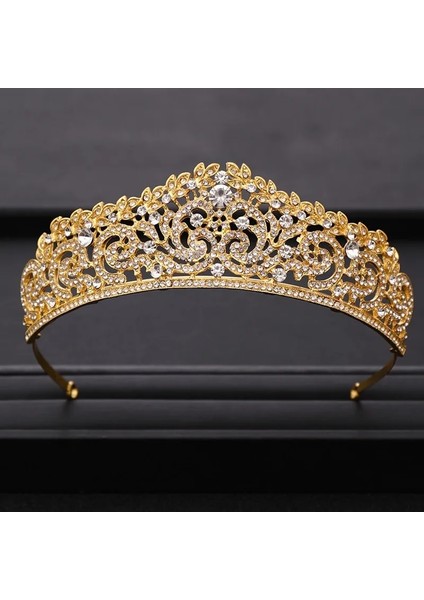 Antik Bakır Kaplama Düğün Taç Saç Takı Gelin Saç Aksesuarları Kadınlar Barok Taç Rhinestones Kristal Tiaras Gelin Kraliçeparti Taçlar Hediye (Yurt Dışından)