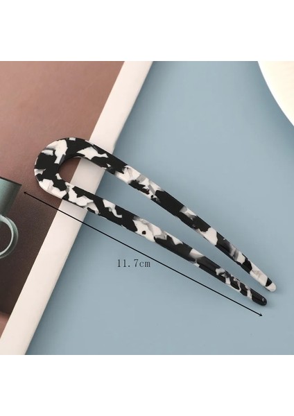 No.9 Boyutu Moda Asetat Saç Çubukları Kadınlar Için Kabuk Saç Tokası Saç U Şekli Kız Tokalar Saç Topuz Makinesi Düğün Saç Aksesuarları (Yurt Dışından)