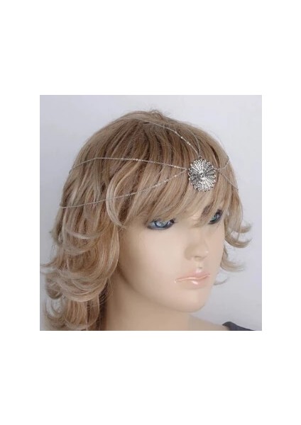 Gül Altın Rengi Çingene Türk Bohem Kafa Zinciri Hint Saç Takı Tribal Alın Dans Düğün Saç Aksesuarları Boho Kafa Bandı Başlıklar (Yurt Dışından)