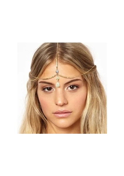 Altın Çingene Türk Bohem Kafa Zinciri Hint Saç Takı Tribal Alın Dans Düğün Saç Aksesuarları Boho Kafa Bandı Başlıklar (Yurt Dışından)