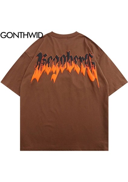 Blacksokak Erkek Kahve Berg Baskılı Oversize Bisiklet Yaka fiyatları