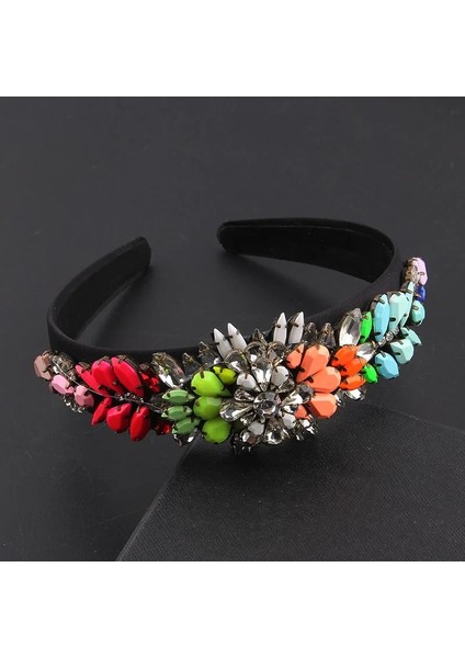 No.6 Boyutu Moda Barok Taklidi Geometrik Şekil Geniş Taraflı Kişilik Balo Saç Aksesuarları Podyum Gelin Kafa Bandı 735 (Yurt Dışından)