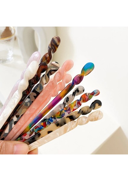 E Fashioese Tarzı Saç Sopaları Vintage Asetat Chopstick Kadın Tokalar Saç cl Düğün Saç Takı Aksesuarları (Yurt Dışından) fırsatları