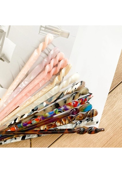 B Fashioese Tarzı Saç Sopaları Vintage Asetat Chopstick Kadın Tokalar Saç cl Düğün Saç Takı Aksesuarları (Yurt Dışından) fiyatları