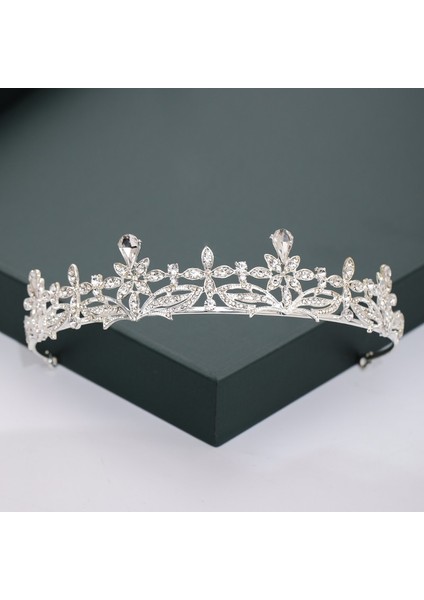 No.19 Boyutu Altın Gümüş Renk Tiaras ve Taç Düğün Gelin Partisi Için Kristal Inciler Diadems Rhinestone Baş Süsler Moda Aksesuarları (Yurt Dışından)