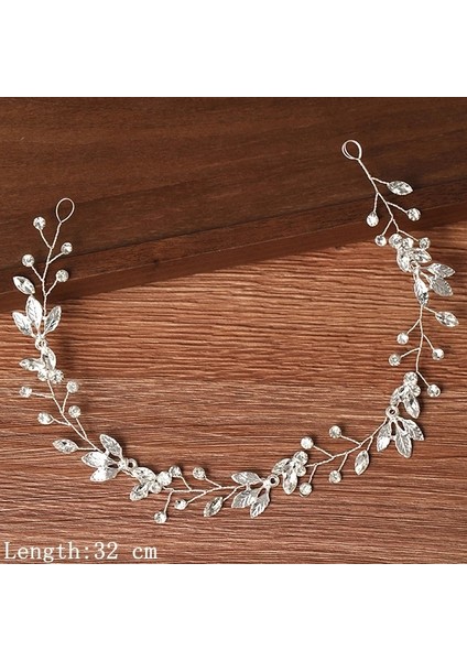 Açık Sarı Renk Kadın Saç Bantları Saç Takı Düğün Saç Aksesuarları Kadınlar Için Yapay Elmas Inci Kafa Bandı Gelin Tiara Hairbands Aksesuarlar (Yurt Dışından)