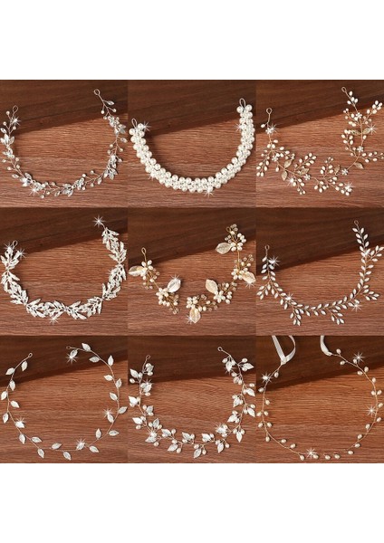 Açık Sarı Renk Kadın Saç Bantları Saç Takı Düğün Saç Aksesuarları Kadınlar Için Yapay Elmas Inci Kafa Bandı Gelin Tiara Hairbands Aksesuarlar (Yurt Dışından) indirimleri