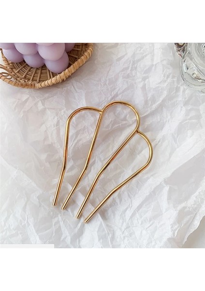 Yeni Klip 1 Adet Altın Yeni U Şekli Saç Klipleri Bobby Kadınlar Kızlar Için Gelin Saç Şekillendirici Aksesuarları Siyah Tokalar Metal Tokalarım Bun Maker (Yurt Dışından)