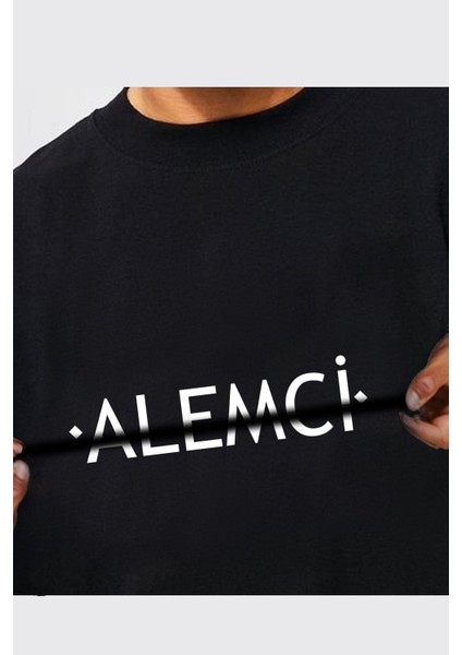 Blacksokak Erkek Siyah Alemci Katlamalı Baskılı Oversize T-Shirt fiyatları