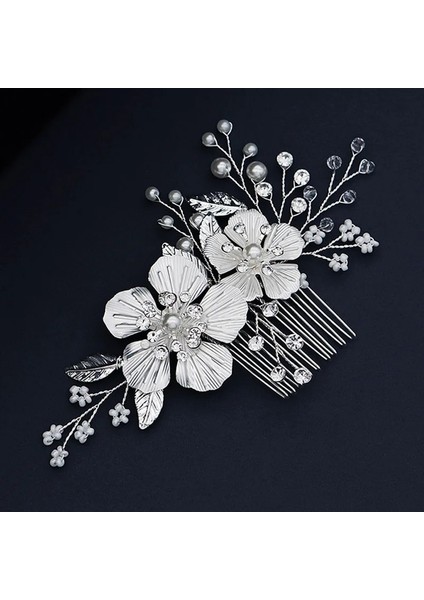 NO.51198 Beden Rhinestone Inci Gelin Saç Tarak Gelin Mucizevi Kristal Saç Tarak Tiaras Kadınlar Kız Saç Takı Düğün Saç Aksesuarları (Yurt Dışından) fırsatları