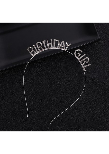 Siyah Çinko Kaplama Gül Altın Gümüş Renk Saç Bantları Mutlu Yıllar Saç Halkası Saç Bantları Moda Saç Aksesuarları Yapay Elmas Kız Çocuk Kadın Taçlar (Yurt Dışından)