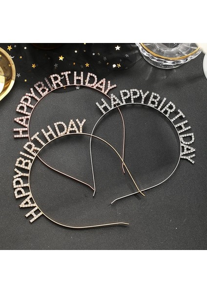 Siyah Çinko Kaplama Gül Altın Gümüş Renk Saç Bantları Mutlu Yıllar Saç Halkası Saç Bantları Moda Saç Aksesuarları Yapay Elmas Kız Çocuk Kadın Taçlar (Yurt Dışından) fiyatları