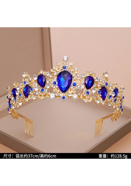 Siyah Çinko Kaplama Düğün Tacı Gelin Başlığı Altın Gümüş Renk Rhinestone Kristal Diadem Kraliçe Taç Prenses Tiaras Düğün Saç Takı (Yurt Dışından)