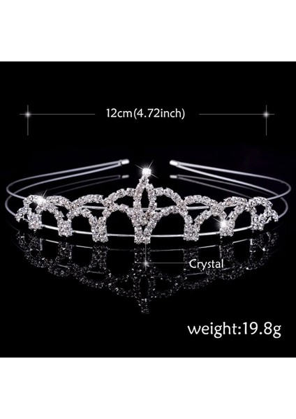 No.19 Boyutu Prenses Düğün Gelin Nedime Tiara Taç Kafa Bandı Kızlar Kristal Rhinestone Takı Saç Aksesuarları Gelin Kafası Süsleme (Yurt Dışından) indirimleri