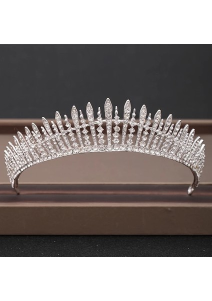 Kırmızı Düğün Taç Saç Takı Gelin Başlığı Kadın Barok Rhinestones Kristal Tiaras Gelin Parti Taçlar Düğün Saç Aksesuarları (Yurt Dışından) indirimleri
