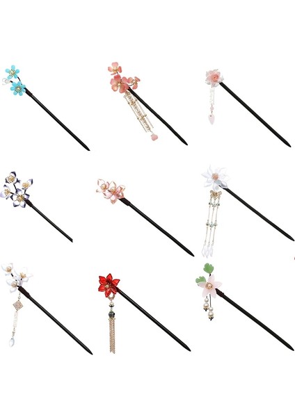 NO.479 Beden Yeni Çiçek Saç Çatalları Retro Tarzı Uzun Püsküller Tokalar Ahşap Saç Çubukları Inciler Boncuk Adım Sallamak Çin Düğünü Gelin (Yurt Dışından) fiyatları