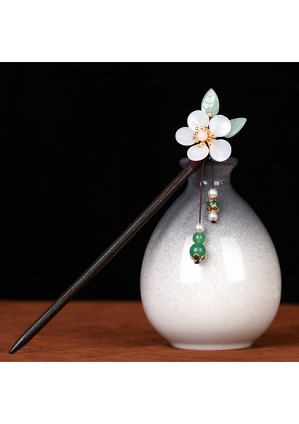 NO.479 Beden Yeni Çiçek Saç Çatalları Retro Tarzı Uzun Püsküller Tokalar Ahşap Saç Çubukları Inciler Boncuk Adım Sallamak Çin Düğünü Gelin (Yurt Dışından) modelleri