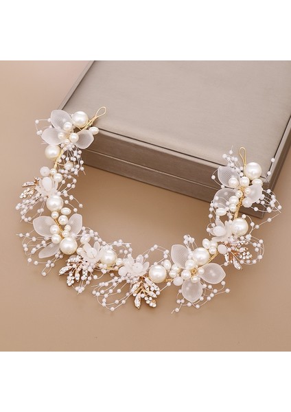 SH219 Inci Çiçek Kafa Bandı Gelin Başlığı Düğün Taç Moda Çelenk Bilezik Band Tiaras Kristal Başlık Saç Takıları (Yurt Dışından) fırsatları