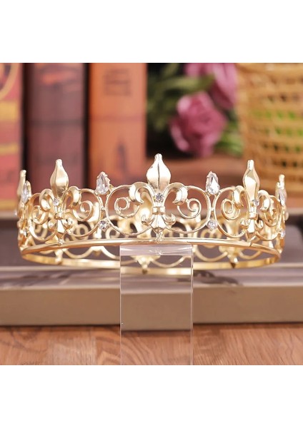 Siyah Tabanca Kaplama Kristal Rhinestone Yuvarlak Taç Tiara Saç Takı Düğün Saç Aksesuarları Gelin Saç Takı Kraliçe Parti Taç ve Tiaras Hediye (Yurt Dışından) fırsatları