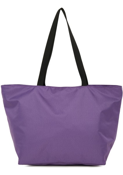 Lila Çizgili Beach Bag Baskılı Plaj Çantası modelleri