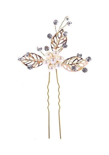 Resim Olarak Fashio Altın Gümüş Renk Düğün Saç Aksesuarları Inci Taklidi Tokalar Saç Klipleri Gelin Nedime Kadın Saç Takı (Yurt Dışından)