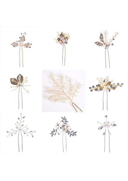 Resim Olarak Fashio Altın Gümüş Renk Düğün Saç Aksesuarları Inci Taklidi Tokalar Saç Klipleri Gelin Nedime Kadın Saç Takı (Yurt Dışından) fiyatları