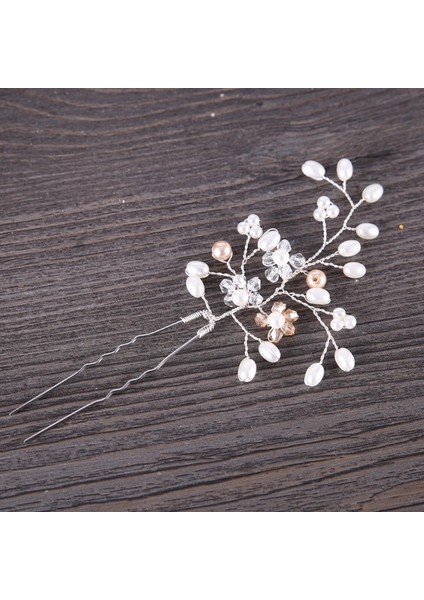 Resim Olarak Fashio Altın Gümüş Renk Düğün Saç Aksesuarları Inci Taklidi Tokalar Saç Klipleri Gelin Nedime Kadın Saç Takı (Yurt Dışından) fırsatları