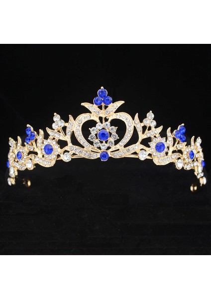 Zb Gümüş Renk Rhinestone Taç ve Tiara Kadınlar Için Düğün Saç Takı Aksesuarları Gelin Tiara Düğün Taç Başlığı Hediyeler (Yurt Dışından)