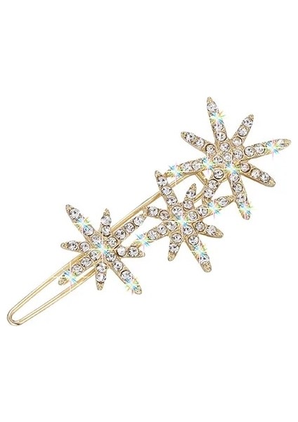 Gümüş Rengi Moda Kar Taneleri Yıldız Saç Clg Kristal Rhinestone Altın Gümüş Renk Tokalar Kadınlar Kızlar Için Parti Takı Hediyeler (Yurt Dışından) fiyatları