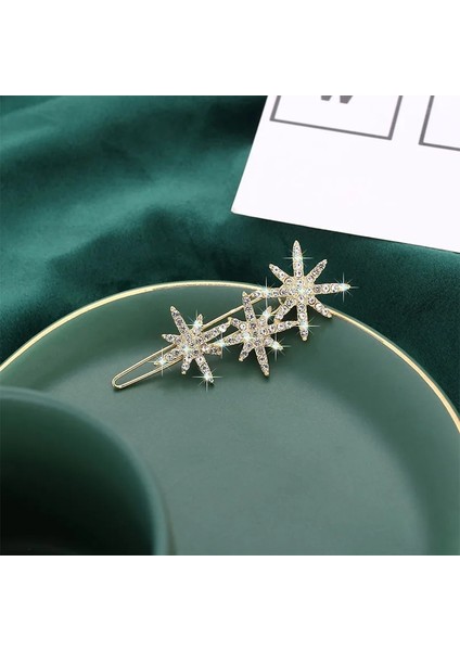 Gümüş Rengi Moda Kar Taneleri Yıldız Saç Clg Kristal Rhinestone Altın Gümüş Renk Tokalar Kadınlar Kızlar Için Parti Takı Hediyeler (Yurt Dışından) fırsatları