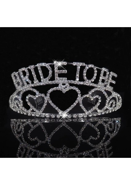 No.11 Boyutu Sıcak Moda Gelin Tiara Taç Lüks Prenses Düğün Saç Takı Kadınlar Kız Kalp Kristal Balo Kafa Bandı (Yurt Dışından)