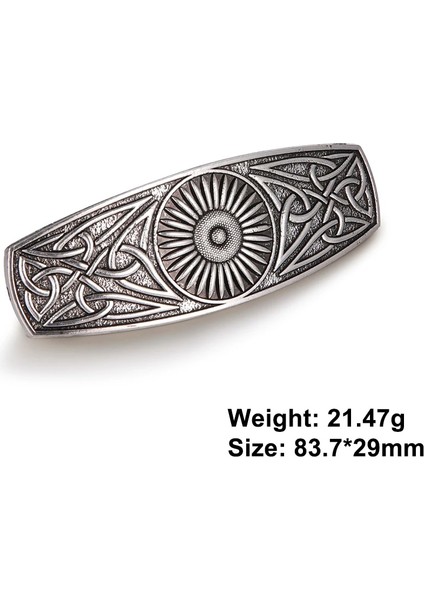 B Ayçiçeği Gümüşü Skyrim Viking Pusula Tokalar Vintage Muska Celtics Düğüm Nordic Runes Hayat Ağacı Barrette Saç Tokası Aksesuarları Kadınlar Için (Yurt Dışından)