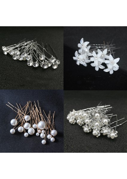 Altın 18PCS Karıştırın Adet Kadın Çiçek Firkete Sopa Düğün Gelin Kristal Inci Firkete U Şekilli Saç Tokası Tokalarım Saç Aksesuarları (Yurt Dışından) indirimleri