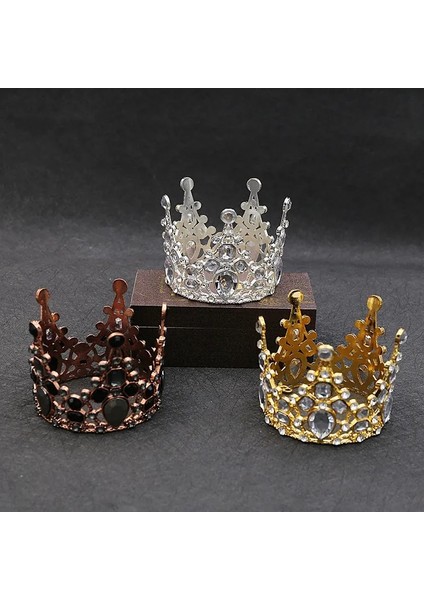 Gümüş Rengi Gelin Düğün Tiaras Kristal Küçük Taç Doğum Günü Pastası Pişirme Dekoratif Kafa Takı Çocuk Küçük Diadem Saç Aksesuarları (Yurt Dışından) fiyatları
