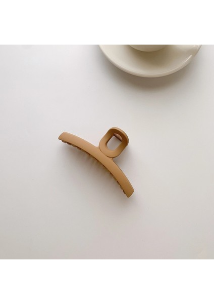 Saç Pençeleri Stili F-1 Yeni Kore Güz ve Kış Süt Çay Rengi Kahverengi Akrilik Saç Pençeleri Klipler Çok Renkli Geometrik Mat Saç Tokası Aksesuarları (Yurt Dışından)