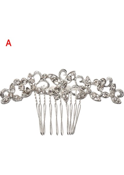 A Kristal Saç Bantları Düğün Gelin Saç Aksesuarları Inci Kafa Gelin Tiaras Çiçek Saç Süs Başlığı Kadın Saç Takı (Yurt Dışından)
