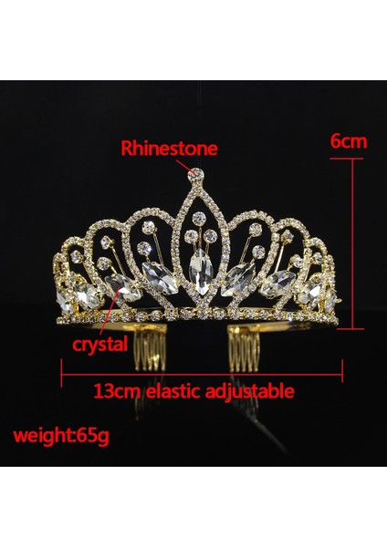 Gümüş Pembe Aınameısı Lüks Kristal Gelin Tiaras Prenses Taçlar Kraliçe Pageant Balo Altın Taklidi Kadın Düğün Saç Aksesuarı (Yurt Dışından) modelleri