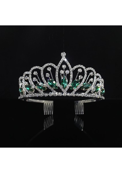 Gümüş Pembe Aınameısı Lüks Kristal Gelin Tiaras Prenses Taçlar Kraliçe Pageant Balo Altın Taklidi Kadın Düğün Saç Aksesuarı (Yurt Dışından) fırsatları