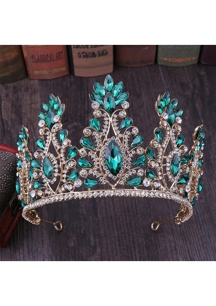 Stil 21 Forseven Yeni Vintage Barok Bantlar Kristal Tiaras Taçlar Gelin Noiva Başlıklar Gelin Düğün Parti Saç Takı Kadınlar Için (Yurt Dışından)