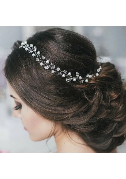 E Kristal Saç Bantları Düğün Gelin Saç Aksesuarları Inci Kafa Gelin Tiaras Çiçek Saç Süs Başlığı Kadın Saç Takı (Yurt Dışından) fırsatları